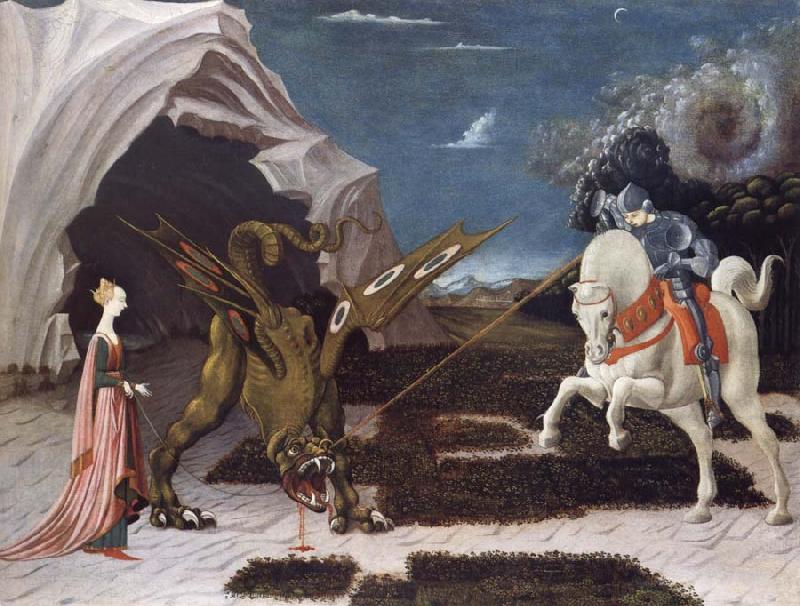 Paolo Ucello Saint George,the Princess and the Dragon oil painting image
